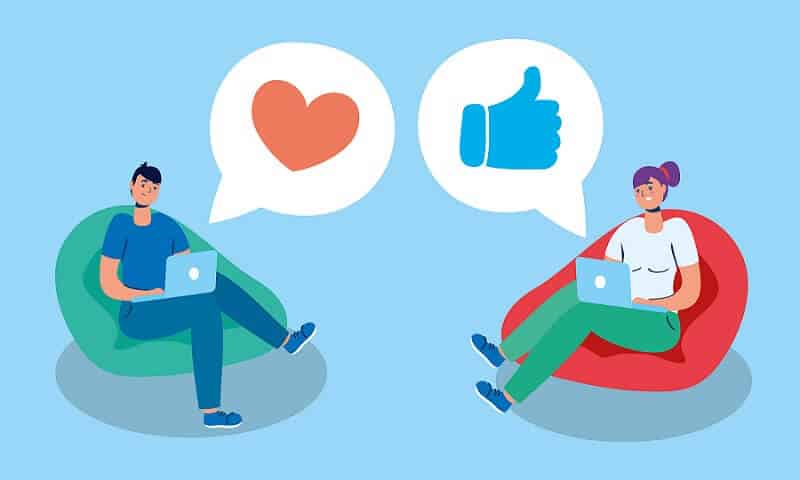 Un couple sur Instagram