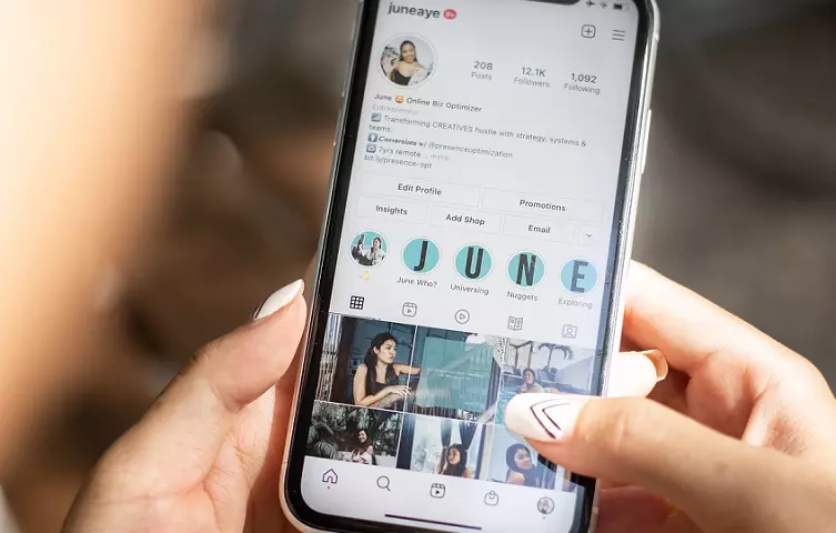 le feed instagram d'un utilisateur 
